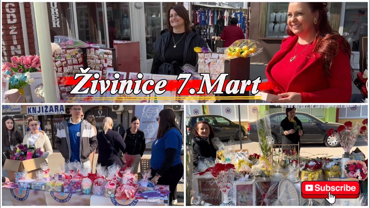 Grad Živinice🌷🌹ukrasi i cvijeće za 8.mart spremni, prodavci čekaju kupce 🤗novi rast cijena goriva😱