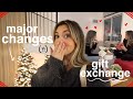 MAJOR home changes (new curtains, finally!!) + christmas gift exchanges!