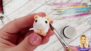 Easy Charm For Beginners - MOUSE keychain polymer clay tutorial