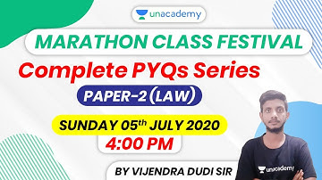 Unacademy UGC NET (Paper-2) | Complete PYQ Series For Law | by Vijendra Sir