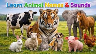 50 Cute Animal Sounds 🐱🐮🐑 | Cat, Cow, Elephant, Lion, Dog, & Sheep Sounds for Kids screenshot 5