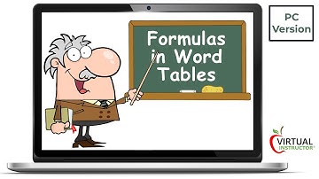 How to Write Formulas in Word Tables   PC Version