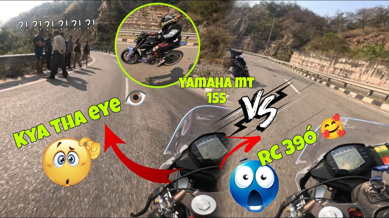 Duke 390v/s rc 390 drag race on highway 🛣️ lean game on himachal roads hayper ride 😱😱 