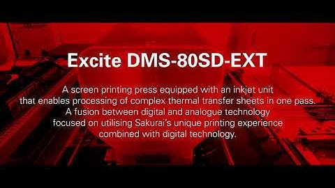 SAKURAI screen printing press equipped with an inkjet unit "Excite DMS 80SD EXT"