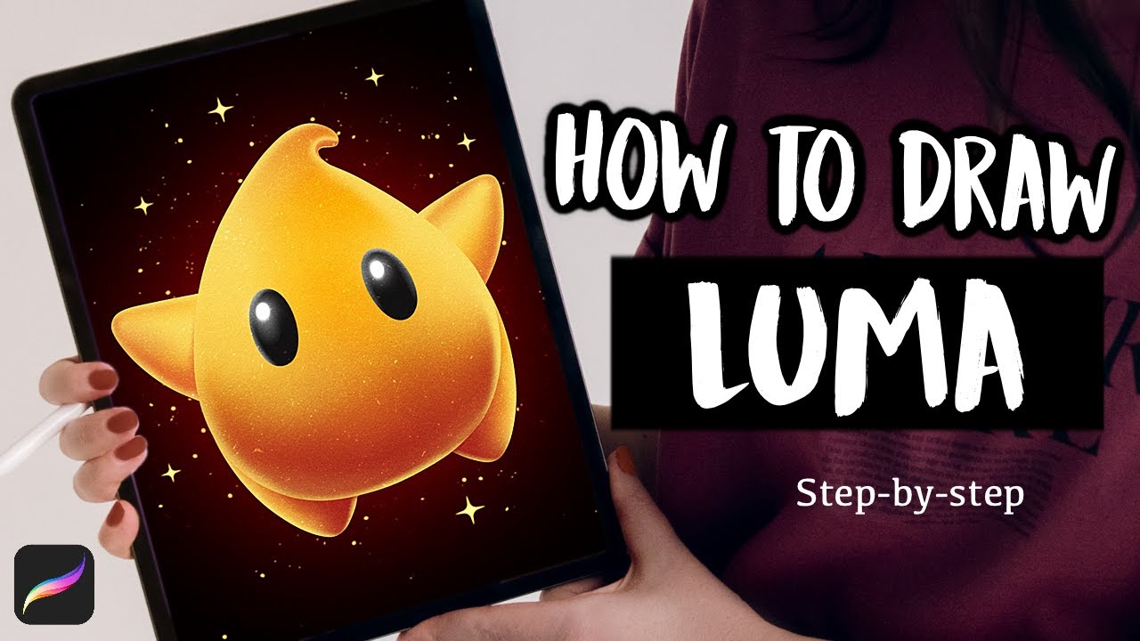 Drawing Luma from Super Mario Galaxy - Easy Procreate Tutorial