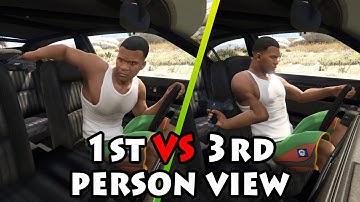 IN CAR - 1st person VS 3rd person (GTA V)