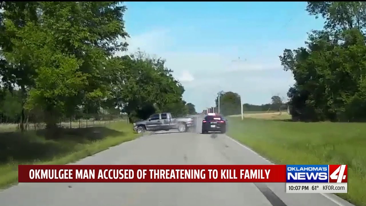 newspaper mockup Husband allegedly threatens to kill family, commit suicide before leading pursuit in Okmulgee County