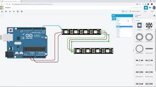 Tinkercad Arduino Neopixels WS2812B 設置