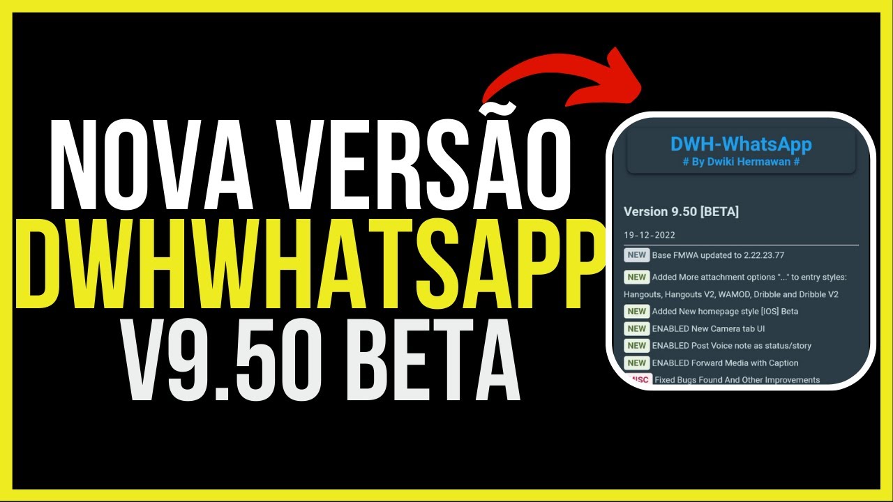 Saiu 🔥 DWH WhatsApp v9.50 BETA - Nova Atualização do DWH WhatsApp 2023