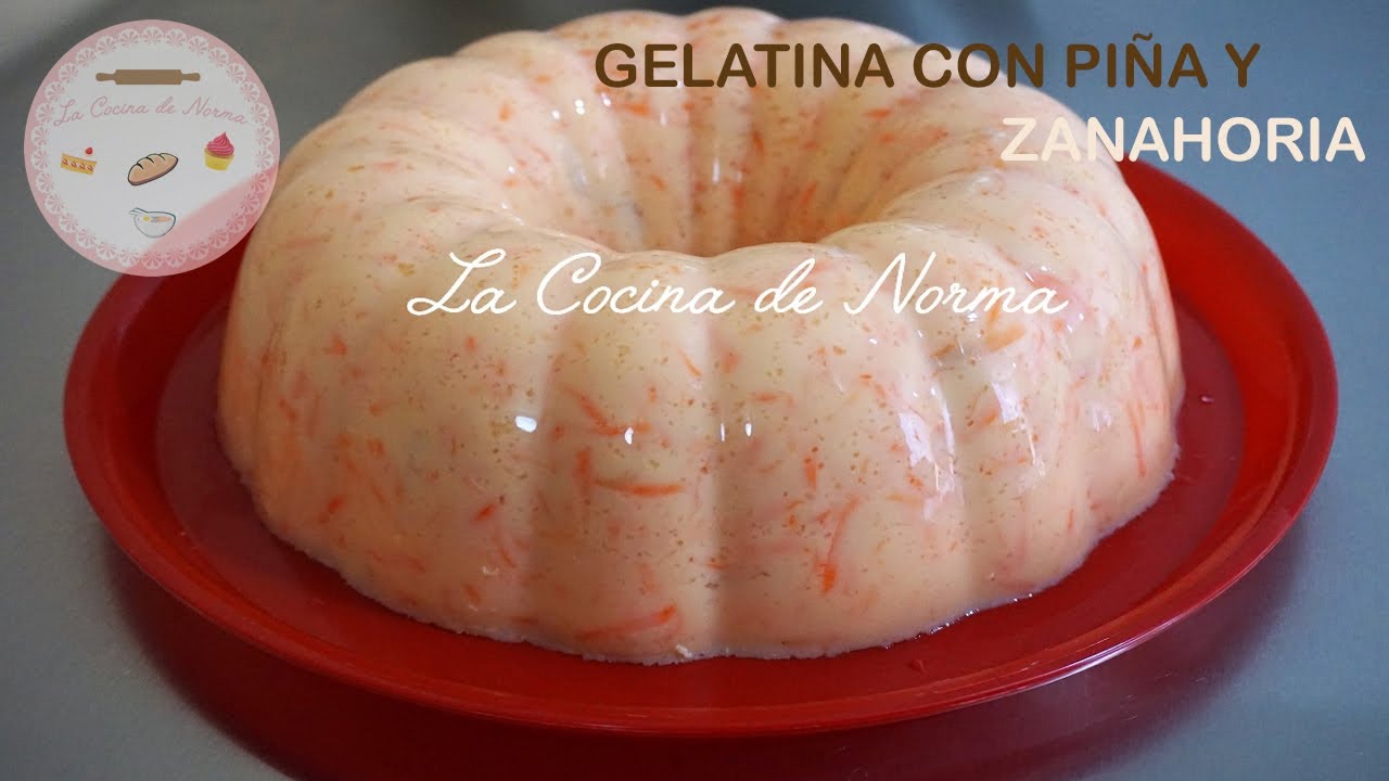 Gelatina con piña y zanahoria