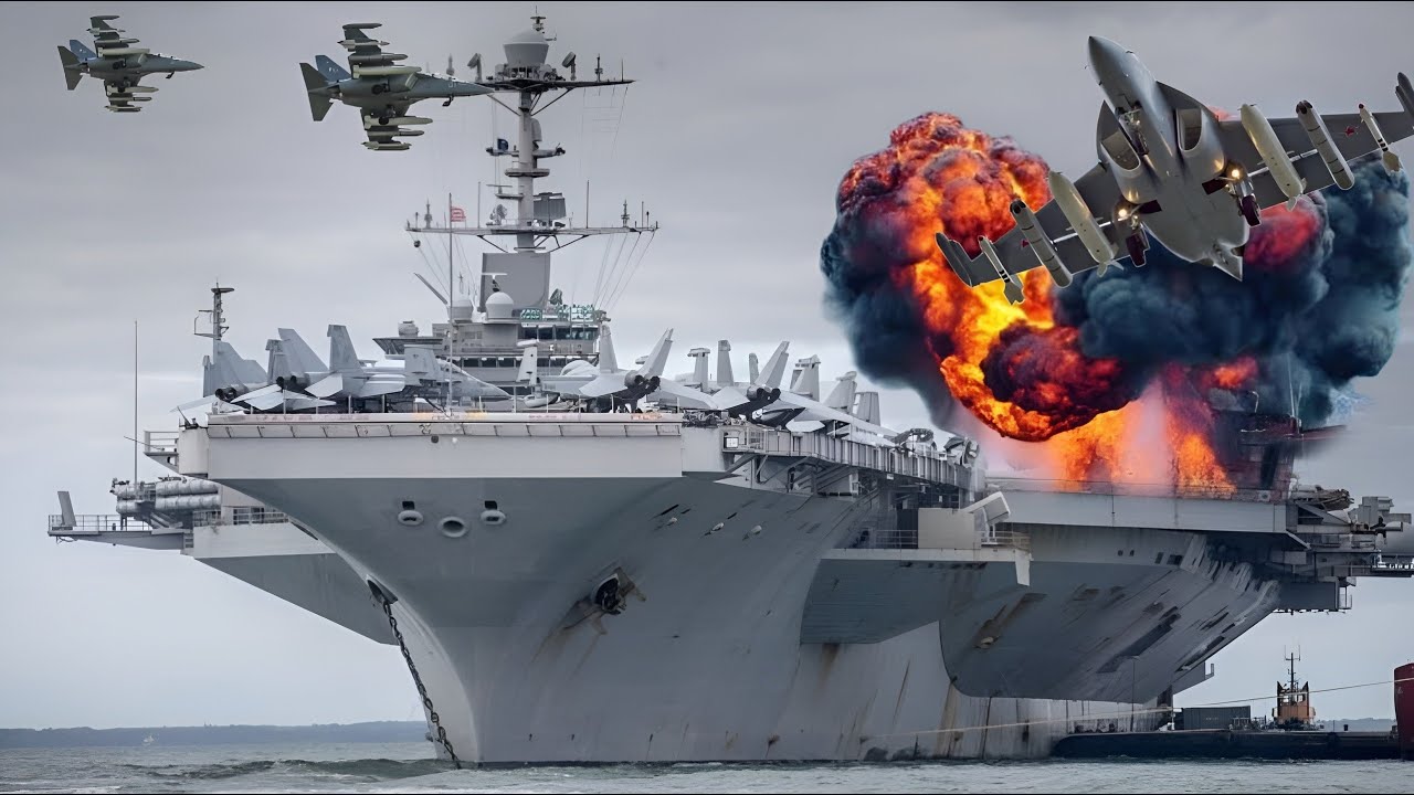 10 минут назад. Российский авианосец уничтожен украинскими истребителями F-35 в Черном море!!