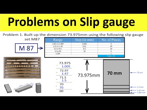 Problems on Slip Gauge Set M87 and M45 | How to Use Slip Gauges | Metrology | Shubham Kola
