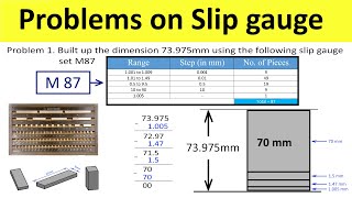 Problems on Slip Gauge Set M87 and M45 | How to Use Slip Gauges | Metrology | Shubham Kola