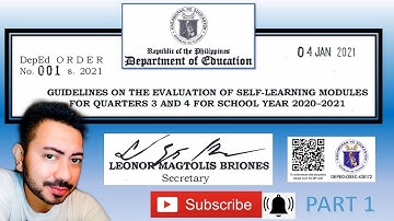 DepEd Order Number 001 series of 2021 - PART 1