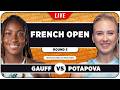 GAUFF Vs POTAPOVA French Open 2026 LIVE Tennis Watchalong 
