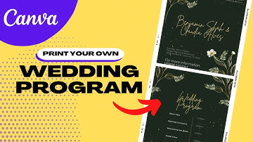 How to Make Your Own Beautiful 👰🏽 WEDDING PROGRAM 🤵🏽 for FREE Using Canva! (200+ Templates)