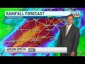 Lots of rain, marginal risk of severe weather expected