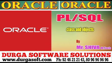 Oracle ||  class and objects in Pl/SQL by Siva