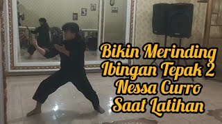 Bikin Merinding lagi ibingan Tepak 2 Nessa Sang Juara Jabar Kusuma Harapan saat lagi latihan