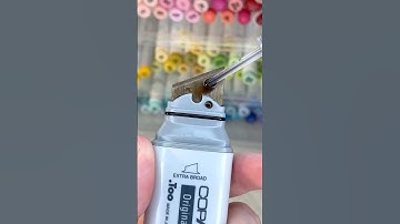 #asmr Make a Copic Wide Marker with Me! Ink: Ohuhu WG01 #asmrart #satisfyingart #alcholmarkers #art