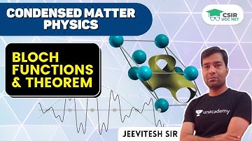 [Bloch Functions & Theorem] - - Condensed Matter Physics for CSIR UGC NET 2021 by Jeevitesh Rajput