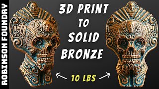 3d print to bronze statue │ Lost PLA metal casting │ASMR │ Homemade foundry