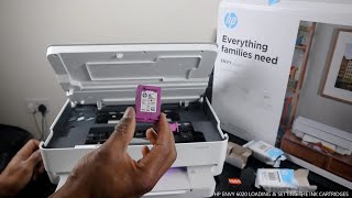 HP ENVY 6020 LOADING & SETTING THE INK CARTRIDGES