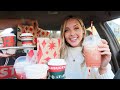 TRYING the NEW STARBUCKS Holiday Drinks & Treats 2020 - Courtney Raine
