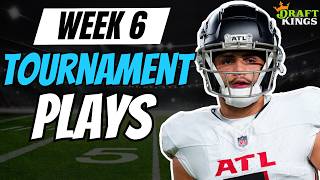 NFL Week 6 DraftKings Top Tournament Plays & Games Stacks | NFL DFS Picks