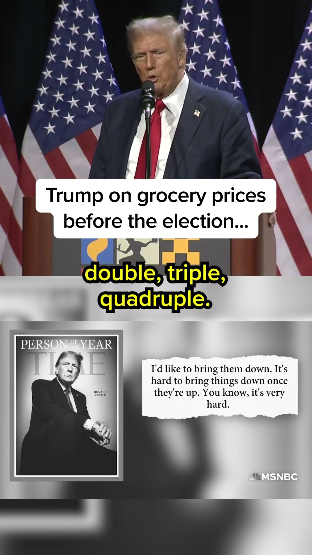 Trump on grocery prices before the election