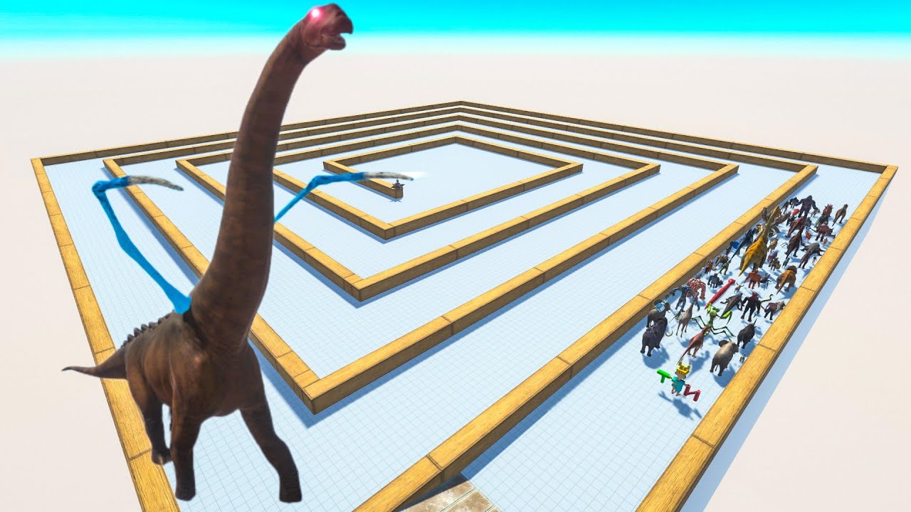 Escape From Alien Dreadnoughtus - Last Survivor - Swirl Course | Animal Revolt Battle Simulator