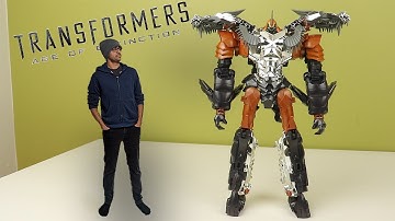 Tall, Brown, And Lanky…Like Me! | #transformers Age Of Extinction Leader Class Grimlock Review