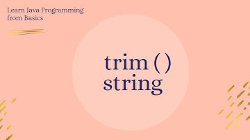 String trim( ) method in Java #Shorts