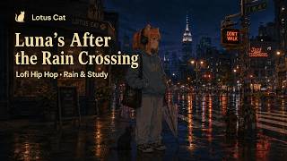Lotus Cat 🪷 Luna's After the Rain Crossing | Lofi Hip Hop for Rainy Nights, Study & Sleep (1 Hour) screenshot 4
