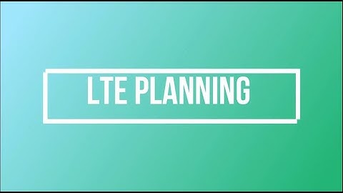 LTE PLANNING & Optimization  BY ATOLL