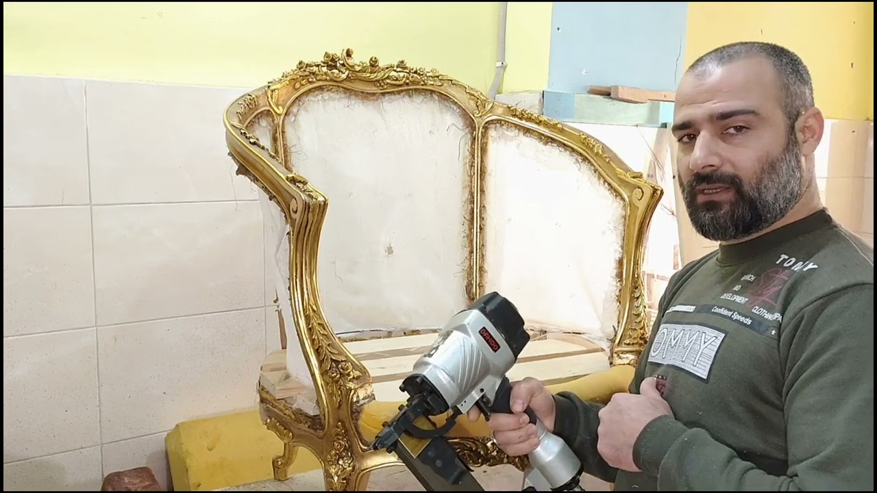 كيفية تنجيد قاعدة الصالون مع وضع اساسات متينه للقاعدة لعدم هبوطها (بديل استيك التنجيد)