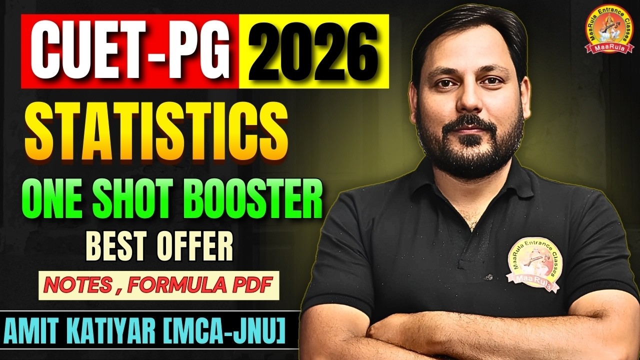 Statistics One Shot | CUET PG 2026 |  Stats Concept + Exam Special Question | Rank Booster stats