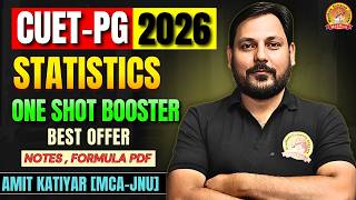 Statistics One Shot | CUET PG 2026 |  Stats Concept + Exam Special Question | Rank Booster stats