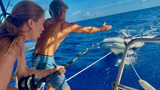 Catching TUNA Off The Back Of Our SAILBOAT! 🎣🍣