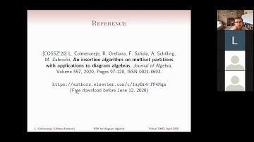 DMD: Laura Colmenarejo "An Insertion Algorithm for Diagram Algebras"