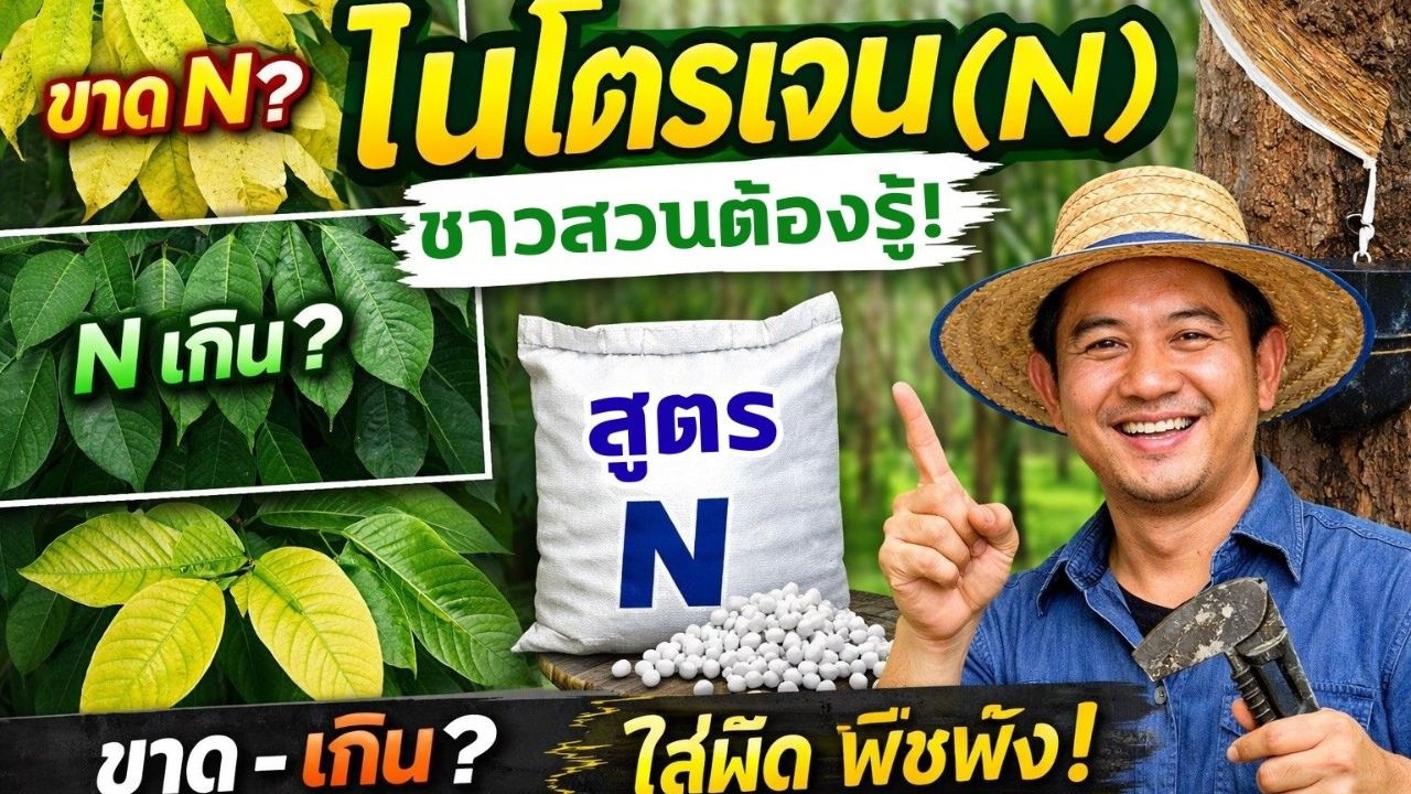 ไนโตรเจน N ธาตุอาหารพืชตัวสำคัญ ขาดก็แย่ เกินก็พัง