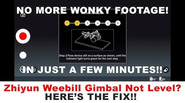 Zhiyun gimbal not level? Easy Weebill Lab Calibration Fix Tutorial!!