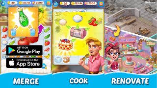 Merge Cooking:Theme Restaurant Gameplay (Android, IOS) screenshot 5