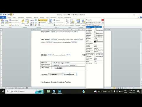 How to create forms in Word? #MS Office - YouTube