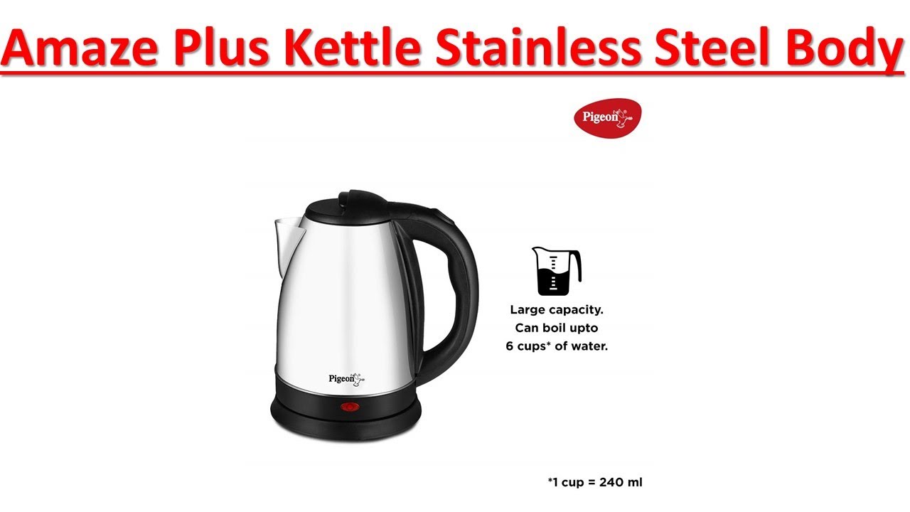 Pigeon by Stovekraft Amaze Plus Kettle with Stainless Steel Body Best
