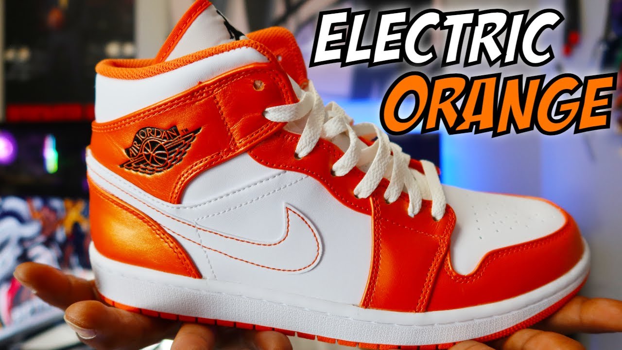 electric orange jordan 1 custom