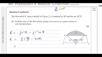 WMA11/01 (Edexcel) IAL P1 January 2022 Q5 Radian Measure, Area & Perimeter of Segments
