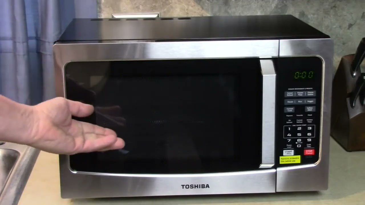 Toshiba EM131A5C-SS Microwave Oven with Smart Sensor, Easy Clean Interior, ECO Mode and Sound On/Off
