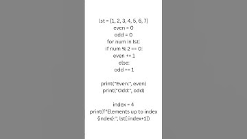 Count Even and Odd Numbers in Python | Python Shorts for Beginners