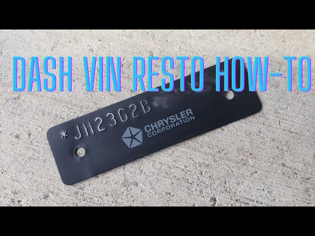 Tech Talk Tuesday: Plymouth 'cuda and Dodge Challenger Dash VIN